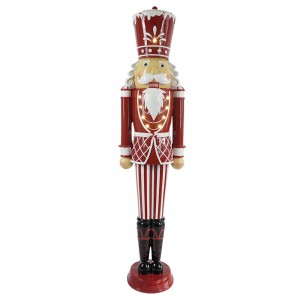 Large size Christmas outdoor & indoor decor polyresin nutcracker decor with Led light