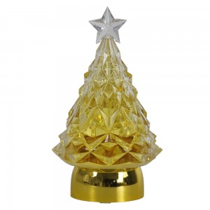 2021 new design Christmas trees shape lantern, led light spinning water tree lantern for Christmas tree decoration