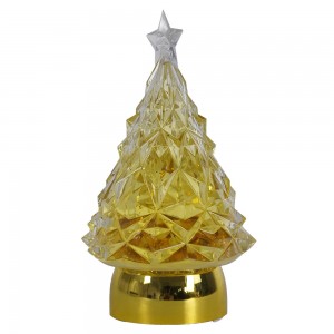 2021 new design Christmas trees shape lantern, led light spinning water tree lantern for Christmas tree decoration