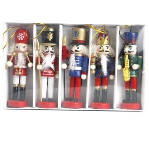 Wholesale Christmas indoor and car hangers, Wooden nutcracker ornament craft