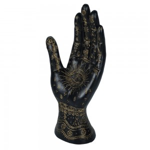 New arrive resin craft palmistry hand witchcraft sculpture with Lines and symbols