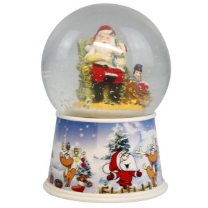 New arrive Christmas musical snowing snowman water snow globe with acrylic base