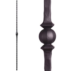 Best Famous Stair Parts Company Factories - Single forged ball/sphere Hammered Wrought Iron Baluster/Spindle  – Primewerks