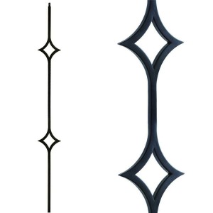 Modern Double Diamond Wrought Iron Baluster/Spindle