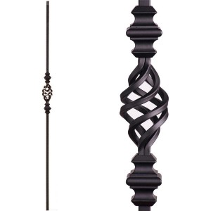 China Discount Hammered Wrought Iron Balusters Manufacturers Suppliers - Single Basket with Two Knuckles Wrought Iron Baluster/Spindle  – Primewerks