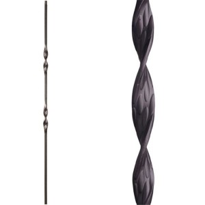 Double Ribbon Wrought Iron Baluster/Spindle