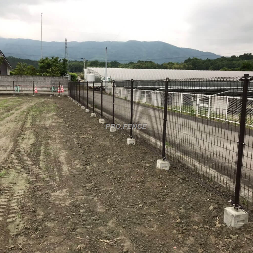 Gard din plasă de sârmă acoperită cu pulbere cu cerc dublu pentru inginerie municipală
