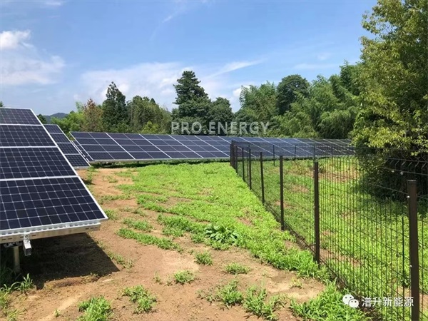 히로시마에 150kw 지상 태양광 마운트 설치 완료
