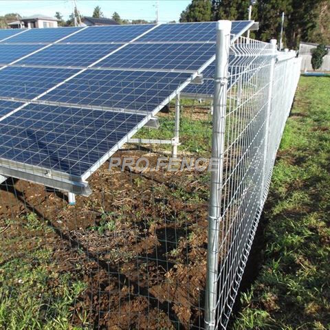 Забор из сварной сетки с горячим оцинкованием для солнечных электростанций