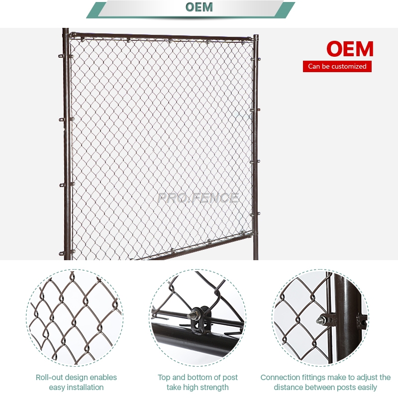 MOQ baxx għaċ-Ċina Hot Dipped galvanizzat PVC Miksija Chain Link Fence