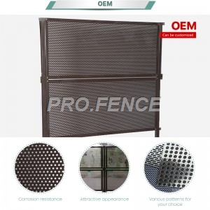 Perforated metal fence panel yekugadzira application