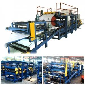 Fully automatic sheet metal roof plate forming equipment for the production of sandwich panels