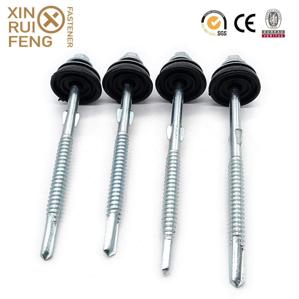 Xinruifeng Fastener Drywall Cement Fiber Board Roofing Hex Flange Head Self Drilling Screws with Wings