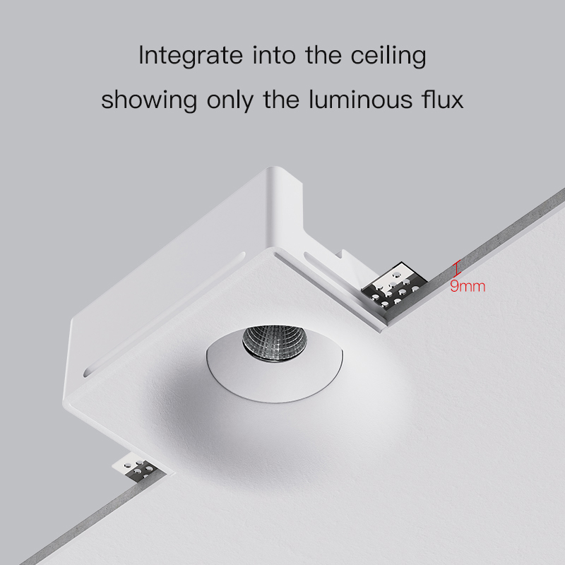 Gips ynboude Spotlight LED Square Trimless Downlight Gips Lamp Ceiling Spotlight Featured Image