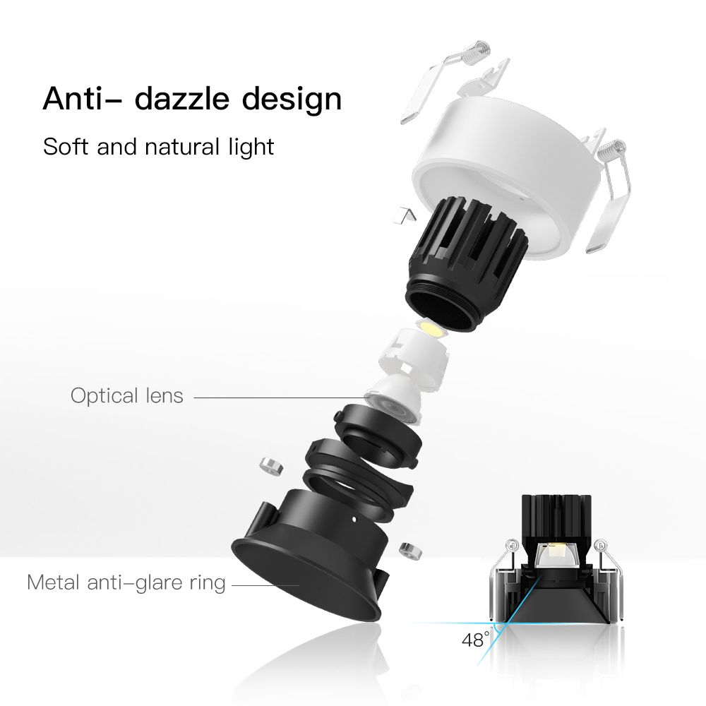 Polu-ugradbena LED COB svjetiljka za donju rasvjetu Može Svjetla u stropu Led ugradbena rasvjeta Stropni reflektor Istaknuta slika