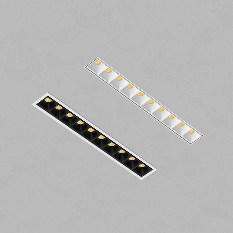 मल्टी स्पॉट 10-लाइट एलईडी रिसेस्ड डाउनलाइट मॉडर्न लिनियर ग्रिल स्पॉट लाइट्स एलईडी सीलिंग लॅम्प्स वैशिष्ट्यीकृत प्रतिमा