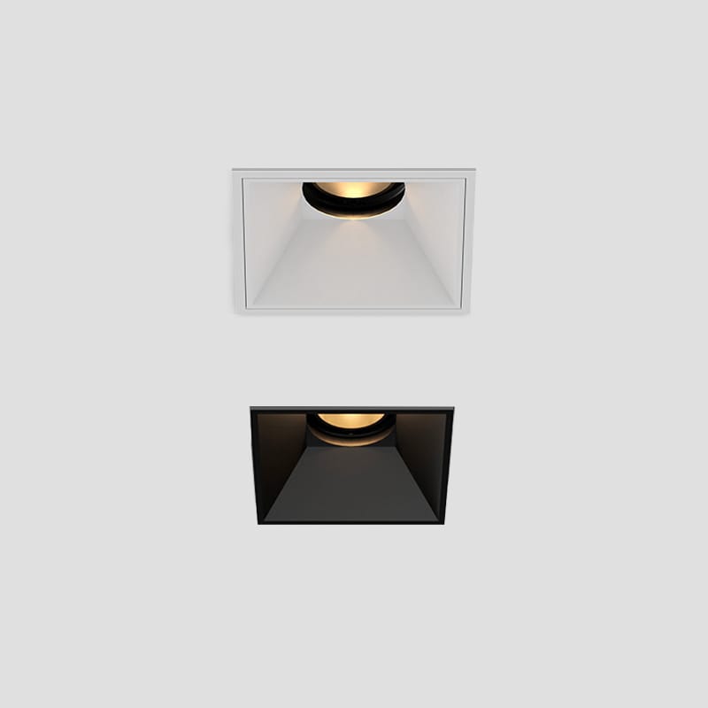 Квадратни вдлабнати долни светла Вградени ЛЕД може да светат LED рефлектори на таванот Внатрешно вдлабнато осветлување Избрана слика