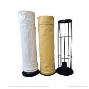 Full range pleated polyester needle felt p84 basale composite aramid non woven dust collector filter bag for cement