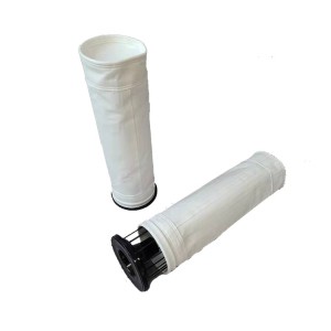 Full range pleated polyester needle felt p84 basale composite aramid non woven dust collector filter bag for cement