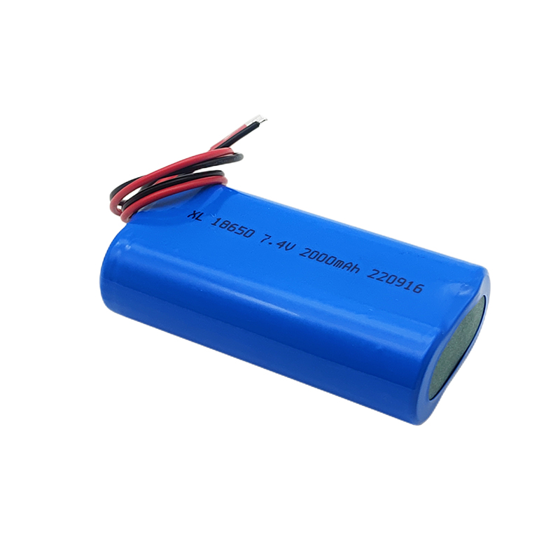 7.4V Cylindrical lithium battery, 18650 2000mAh