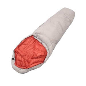 Outdoor Camping Down Sleeping Bag Spesjale ferkeap 4 Seasons Beskikber Fabriek Wholesale OEM 0 graden Celsius kompresje tas Mummy