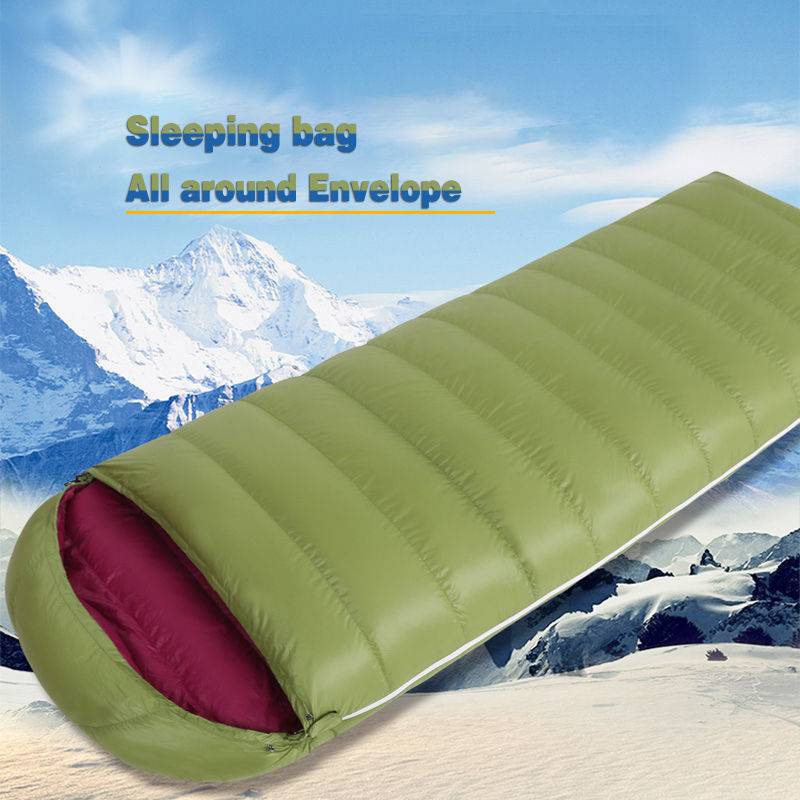 Single Envelope Splicable Sleeping Bag nga adunay Solid Color para sa Spring ug Autumn Featured Image