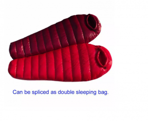 Ĉina Fabrika prezo malpeza tendara dormsakoj mumio personecigita malsupren dormosako por 3-4 sezonoj