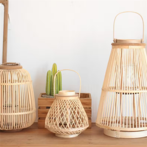 Rattan Candle Holder, Rattan Candle Holder, Floor Outdoor Portals, Home Decoration, bamboo Lamp