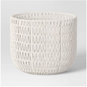 Woven Rope Basket Cream and black,Laundry Basket