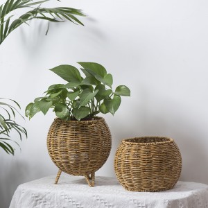 High Quality plastic storage basket.Woven Storage basket,imitation rattan storage basket