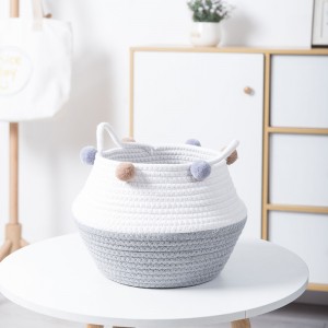 Cotton Rope Storage Baskets, Set of 3 Toy Organizer for Nursery Decor, Soft Durable