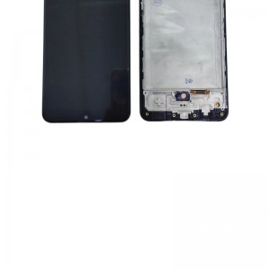 Samsung A31 orijinal ak ankadreman cho vann telefòn ranplasman LCD Display