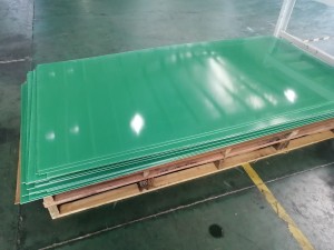 Folla laminada de fibra de vidro epoxi para illamento eléctrico EPGC201 folla de cor verde