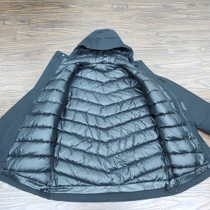 Zīmola pielāgota OEM/ODM dūnu jaka ziemas jaka āra augstas kvalitātes zosu dūnu baltā pīļu dūnu jaka dūnu parka mētelis