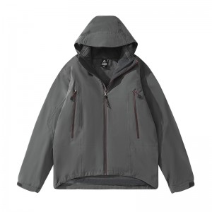 Giacca di cumpunenti di giacca 3 in 1 OEM high-end Giacca intercambiabile di pioggia Giacca Hardshell softshell impermeabile antivento