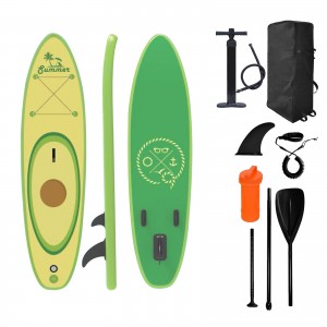 Inflatable Stand UP Paddle Board တွင် ISUP၊ Adj Paddle၊ Pump၊ SUP Backpack၊ Leash၊ Bag၊ Non-Slip Deckpad
