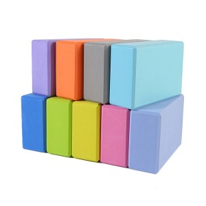 စိတ်ကြိုက်လိုဂို Pilates Yoga Blocks ထူထူ Foam Eco Friendly စိတ်ကြိုက်အရောင် Eva Yoga Blocks