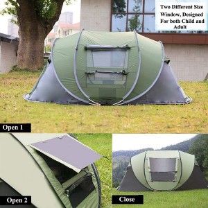 Tente de camping pliable coupe-vent imperméable à l'eau