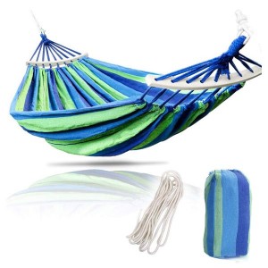 Canvas Hammock Bed Folding Double Hanging Nylon Portable Outdoor Camping