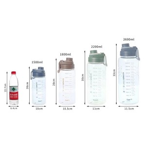 तापमान प्लास्टिक फिटनेस पानी की बोतल पोर्टेबल स्पोर्ट कप