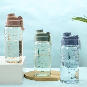 အပူချိန် Plastic Fitness Water Bottle Portable Sport Cup