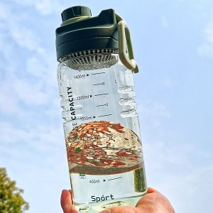 Температурна пластична боца за воду за фитнес Преносна спортска чаша