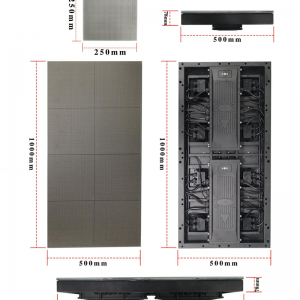 Outdoor IP68 Protection Level High Brightness Non-slip LED Floor Display Screen