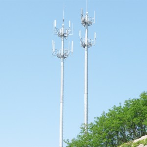 Communication single Tube Steel Monopole Wifi Antenna Tower