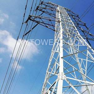 132 kV dvigubos grandinės tiesus bokštas