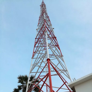 Оцинкована трубчаста телекомунікаційна вежа з 4 опорами