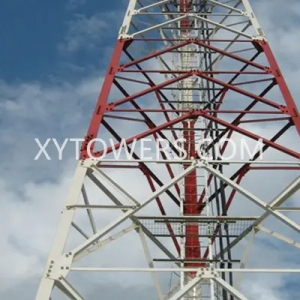 50M Telecommunication Radio Broadcasting Angle Steel Tower