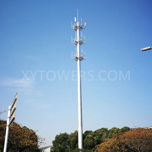 30M Mobile Wireless Telecom Monopole Tower