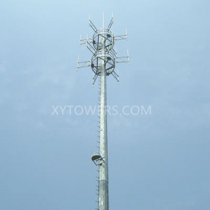 Torre monopolar galvanizada de las telecomunicaciones/de la comunicación de la antena del G/M