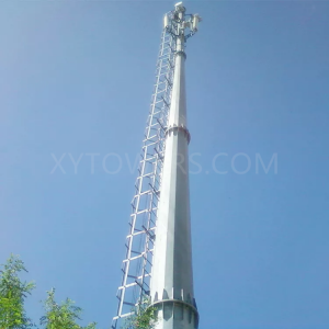 45M Komunikada Anteno Ununura Tubo Ŝtalo Telecom Monopole Tower